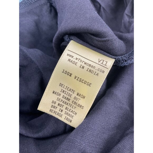 W Womens Navy Kurta Dress Size 10 100% Viscose Indian Ethnic Wear - Picture 4 of 9